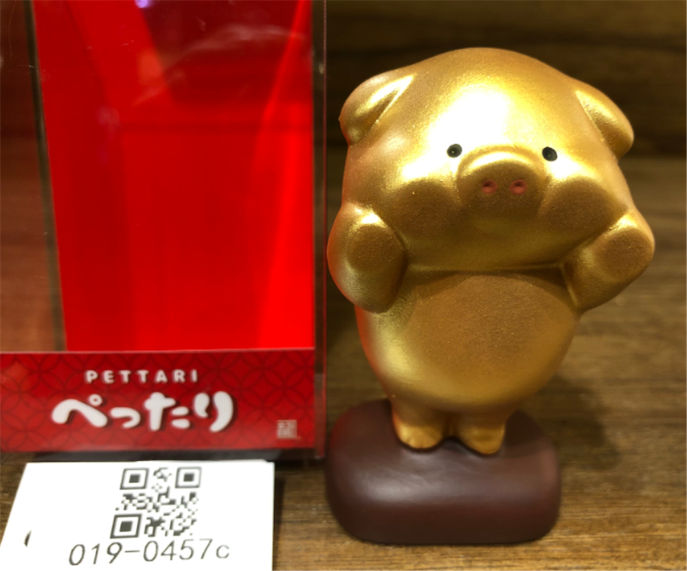 0119gz492-招財貓-趴窗福豬（金）（B178）