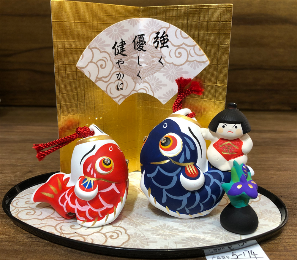 0119gz500-招財貓-紅藍錦鯉套組（B186）