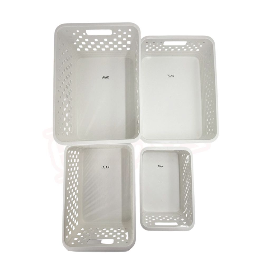 INS極簡收納籃｜多尺寸收納籃桌面整理籃浴室廚房置物籃磨砂質感可堆疊收納盒【輕鬆購五金百貨】