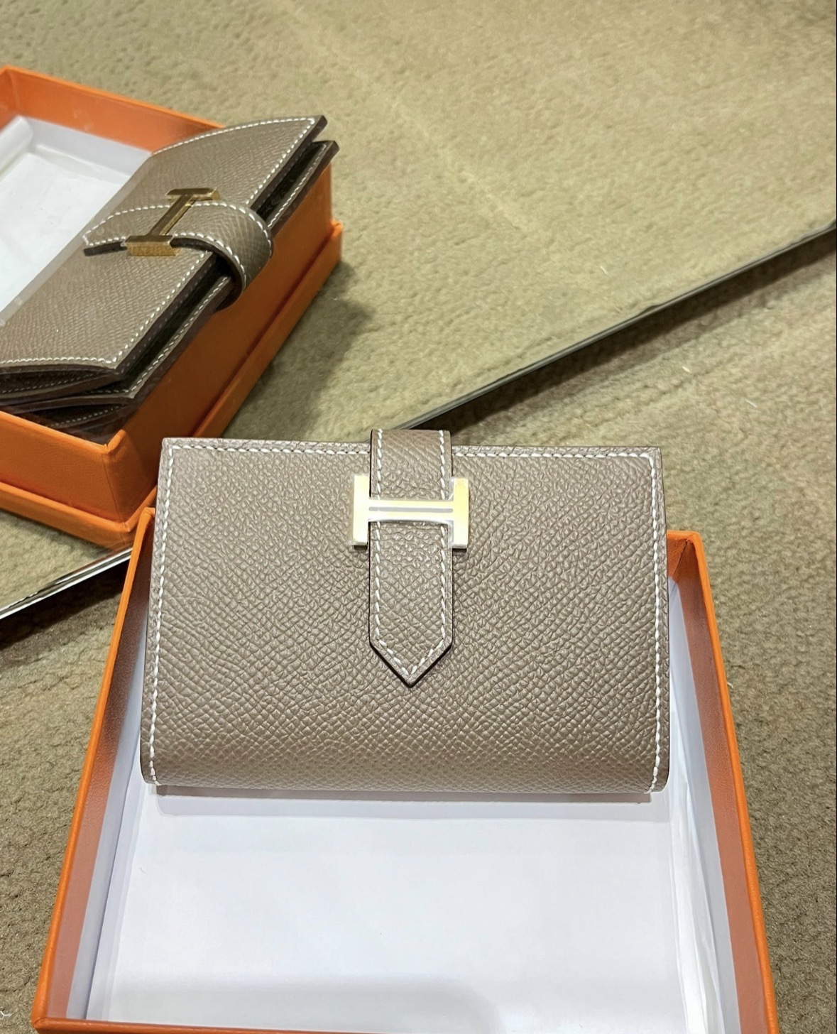 Bearn mini wallet Etoupe cc Epsom