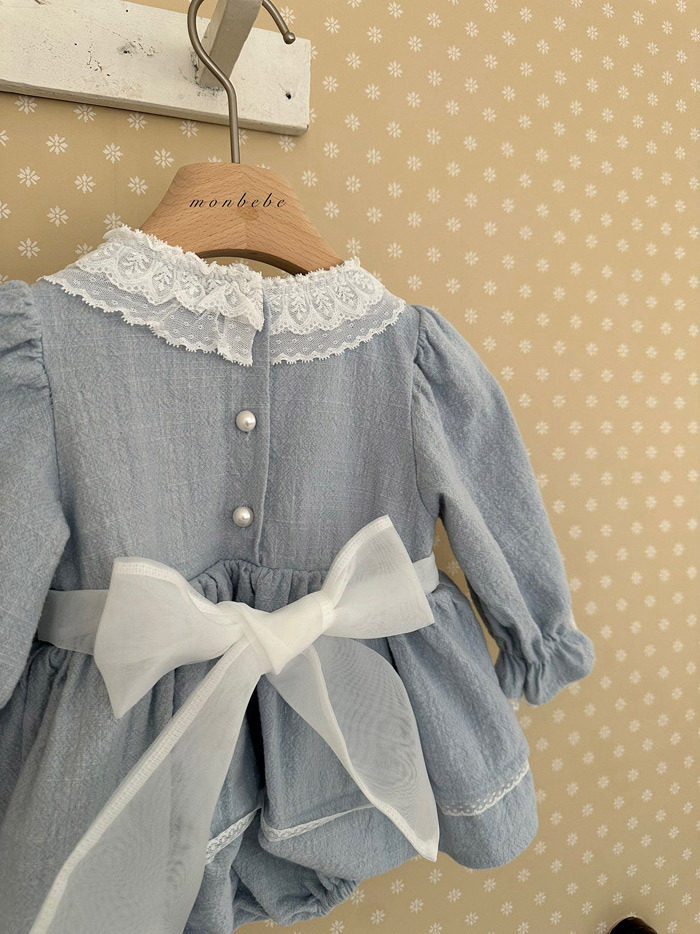 正韓春Monbebe 兩色宮廷感包屁洋裝