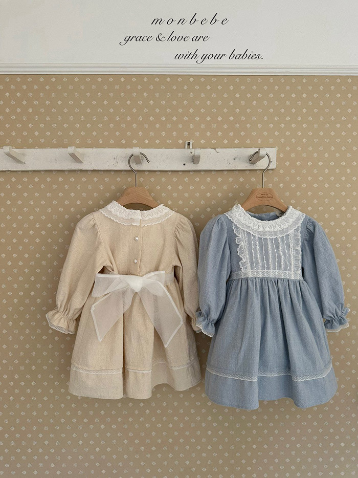 正韓春Monbebe 兩色宮廷感洋裝