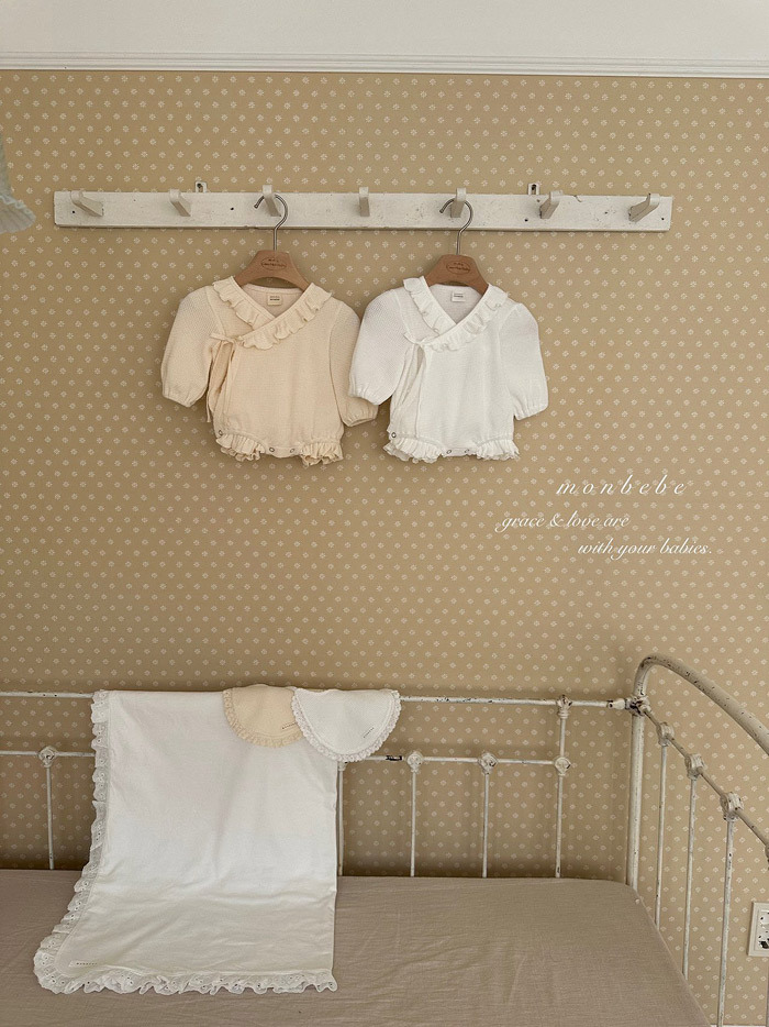 正韓春Monbebe 兩色花辮連身衣