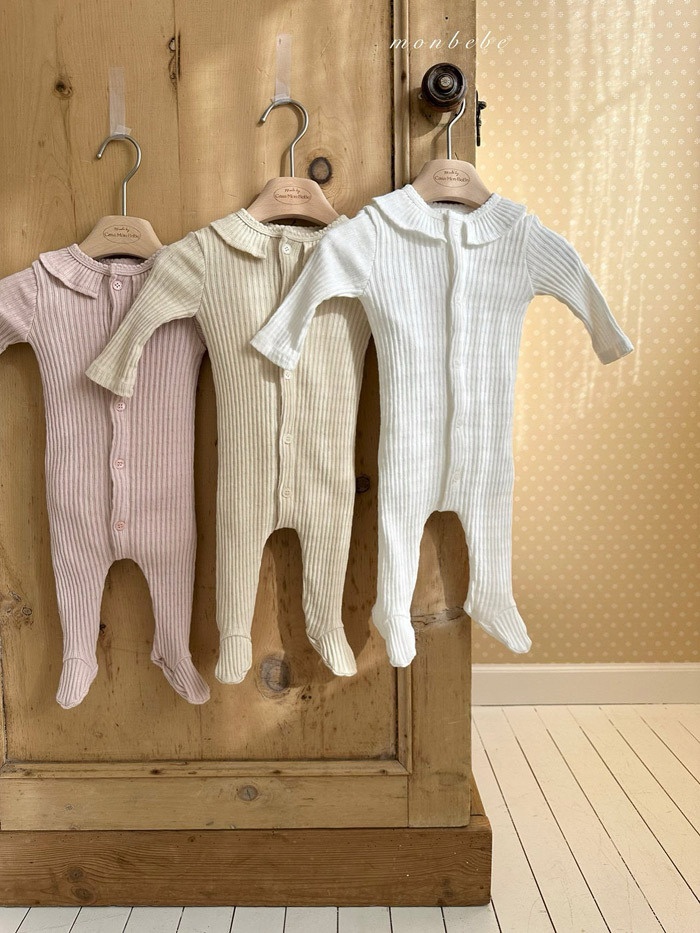 正韓春Monbebe 三色溫柔包腳連身衣