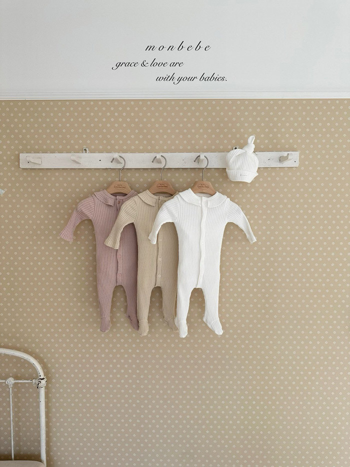 正韓春Monbebe 三色溫柔包腳連身衣