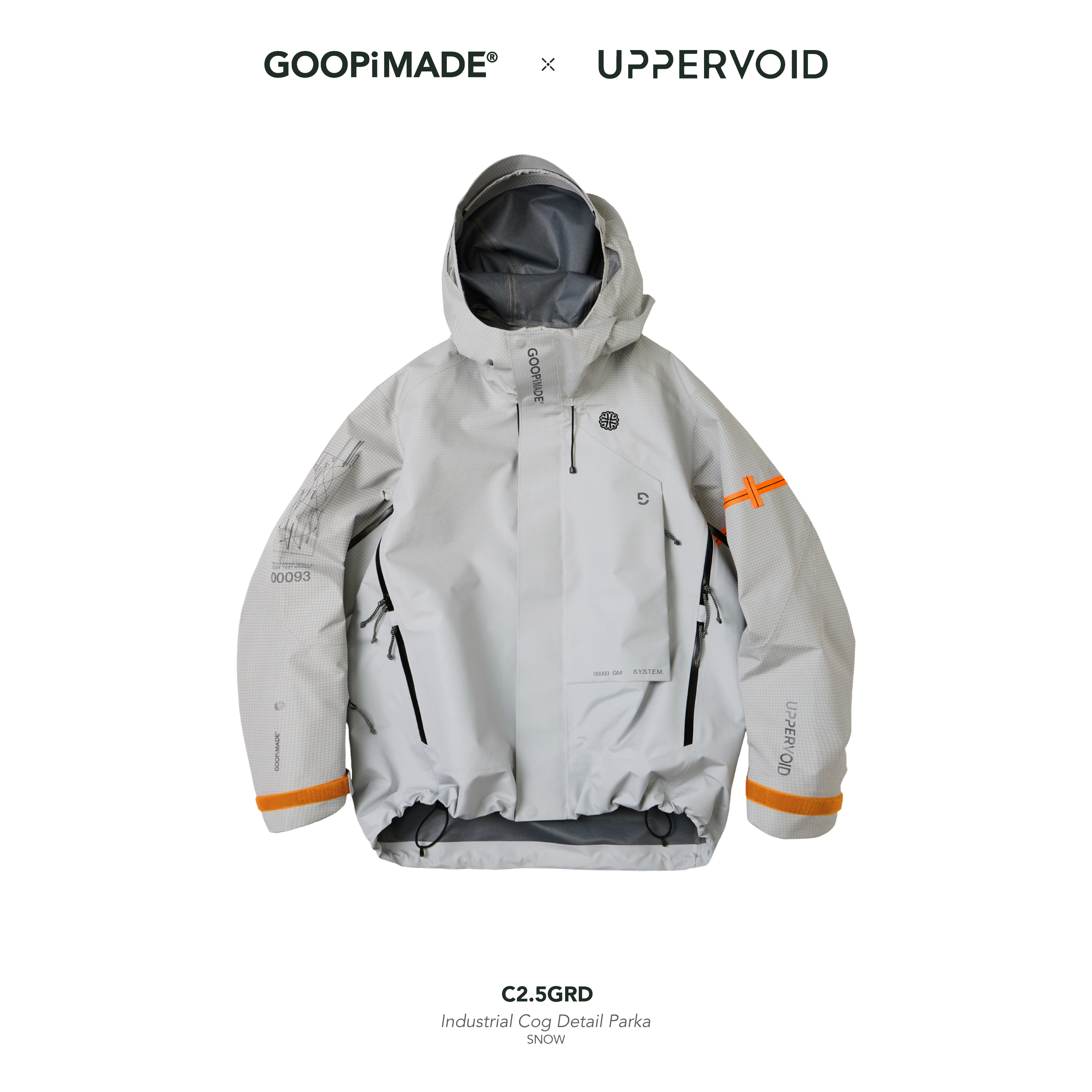 GOOPiMADE - 転」C2.5GRD” Industrial Cog Detail Parka