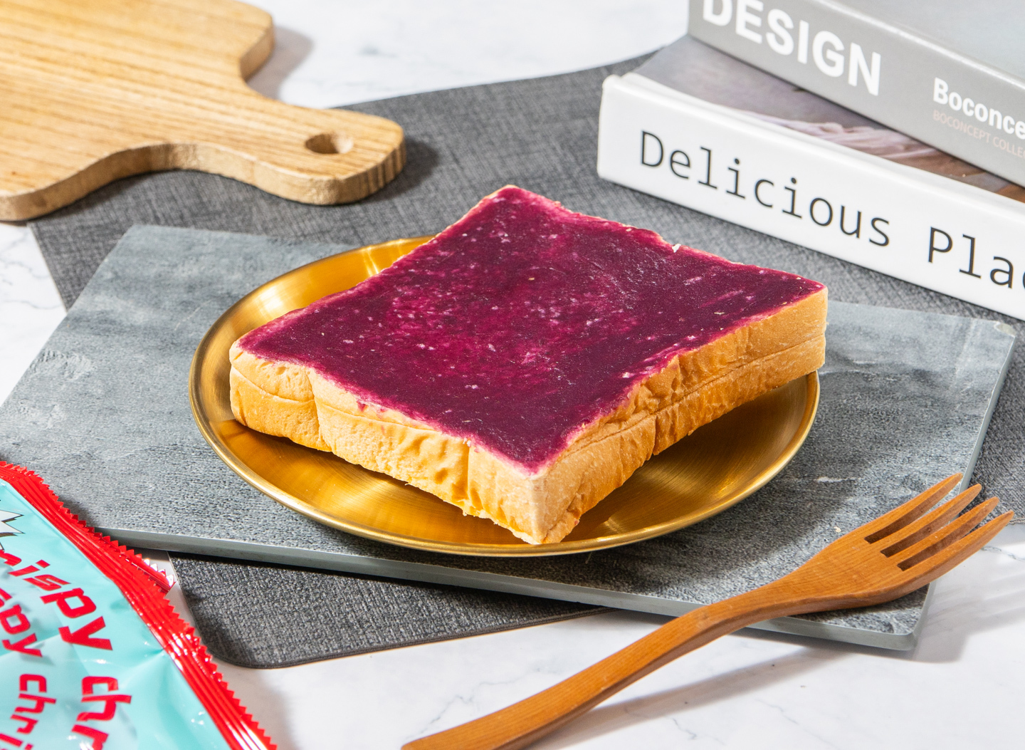 ▌台73號紫心地瓜 ▌ 紫薯天然奶油軟心鮮奶厚片