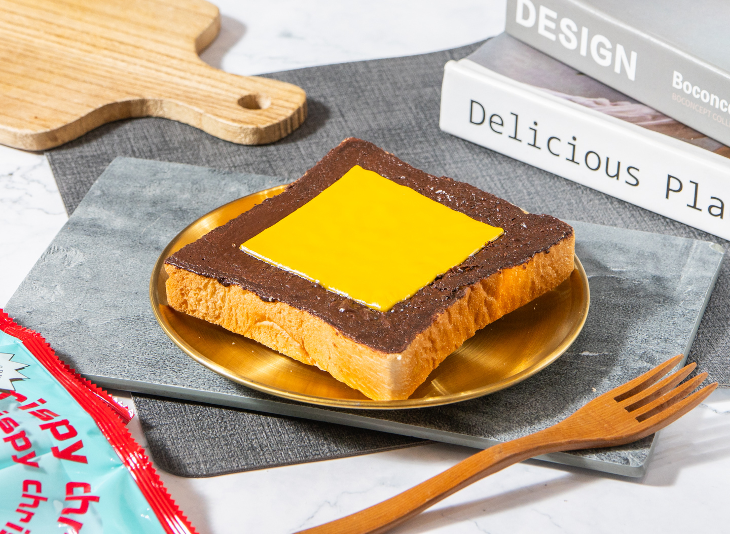 ▌ 經典小碰撞  ▌巧克力起司天然奶油軟心鮮奶厚片