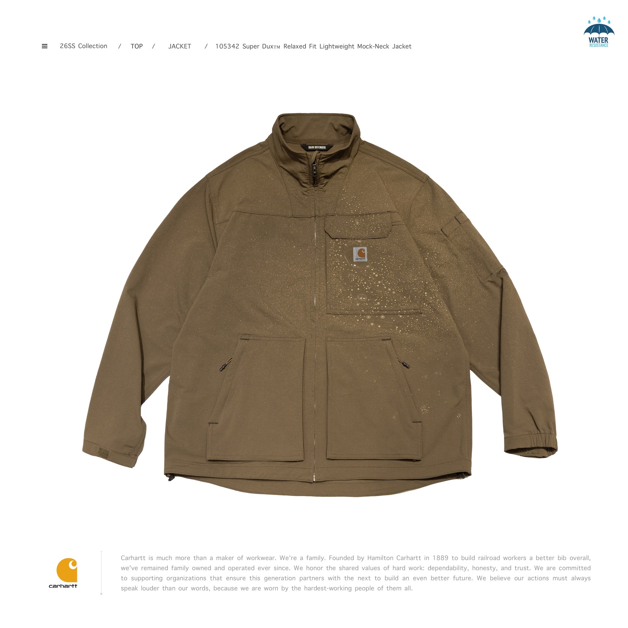 Carhartt - 105342 Super Dux™ Relaxed Fit Lightweight Mock-Neck Jacket