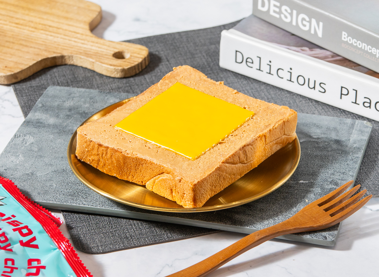 ▌鹹香首選  ▌ 花生起司天然奶油軟心鮮奶厚片