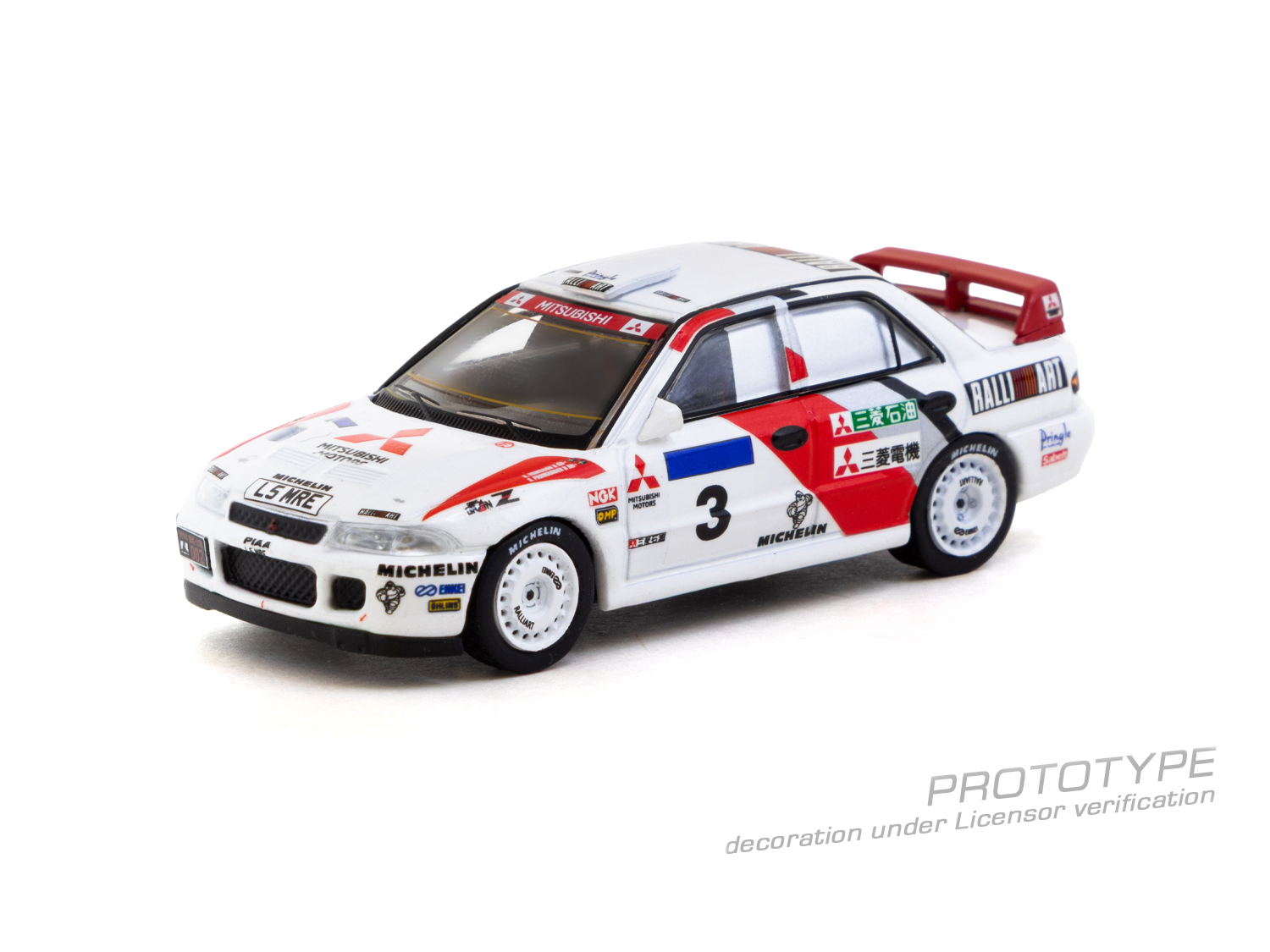 [預訂] Tarmac Works 三菱 Lancer Evolution II 港京拉力賽 1994 K. Eriksson／S. Parmander