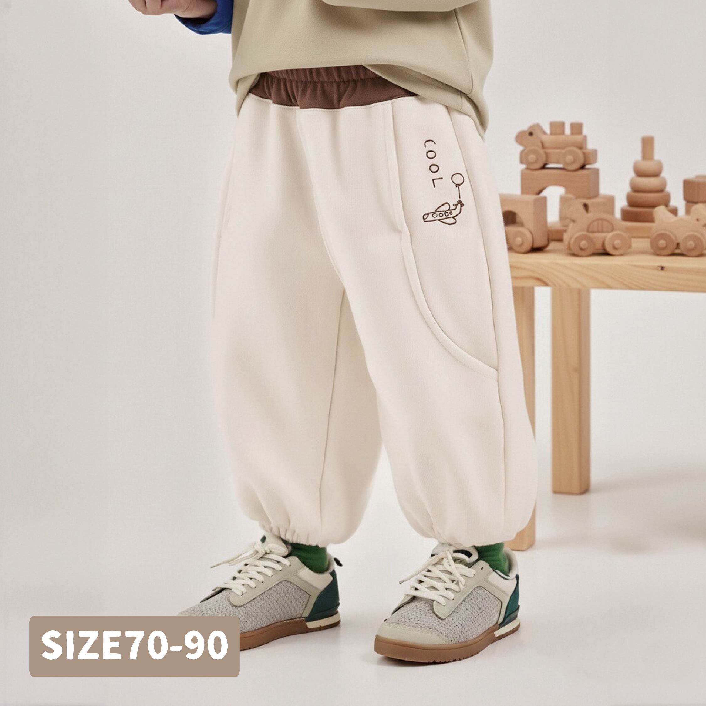 【H55948】翱翔天際飛機縮口褲＊二色