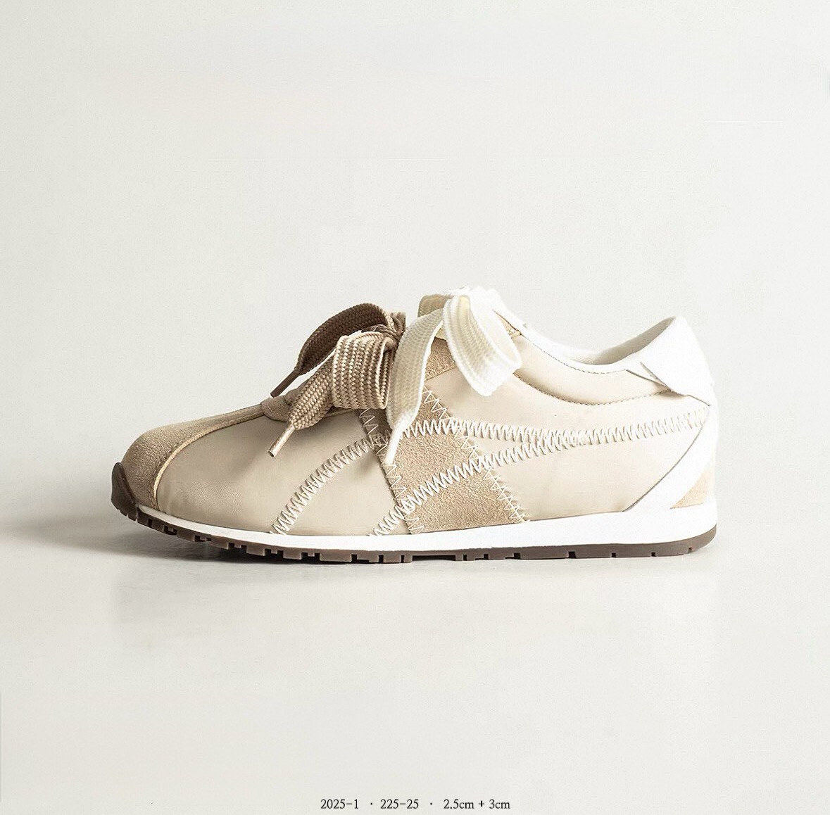 2025-1韓國真皮車線拼接內增高德訓鞋