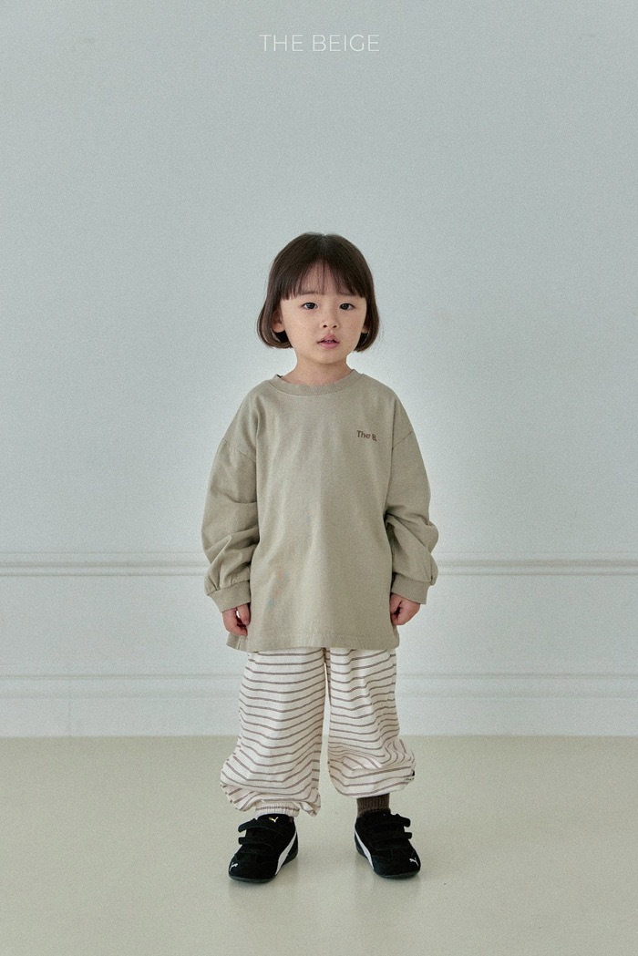 經典條紋束口褲