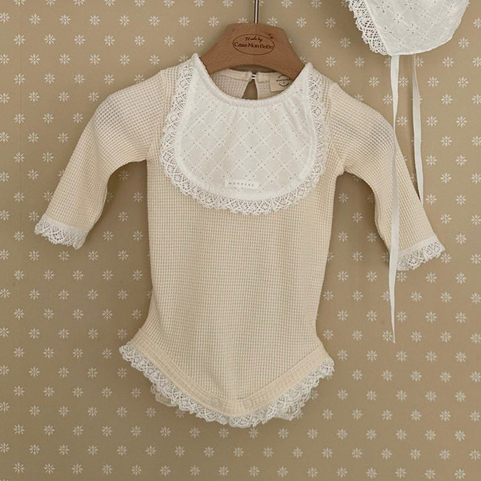 正韓春Monbebe 兩色甜美夢境蕾絲包屁衣