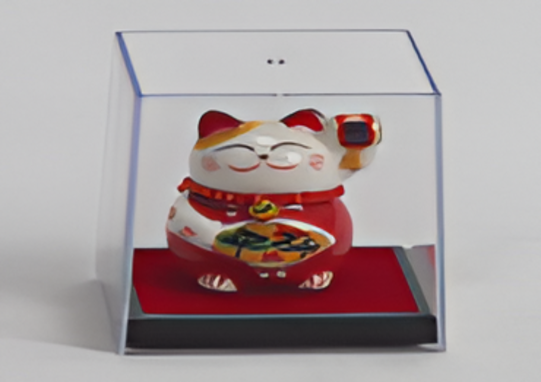 0119gz34-招財貓-平安迷你貓（盒子貓）(A34)