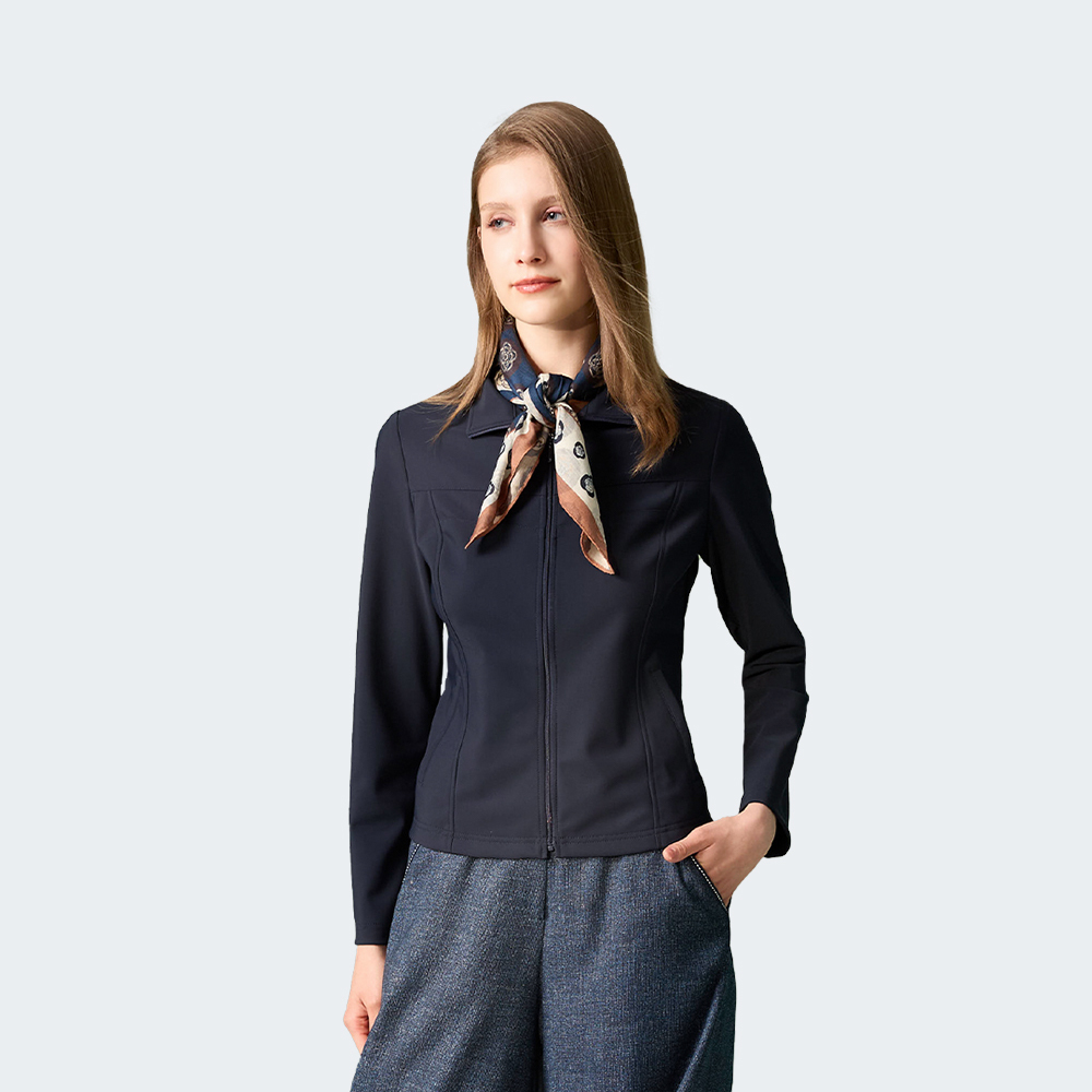 彈性修身剪裁外套