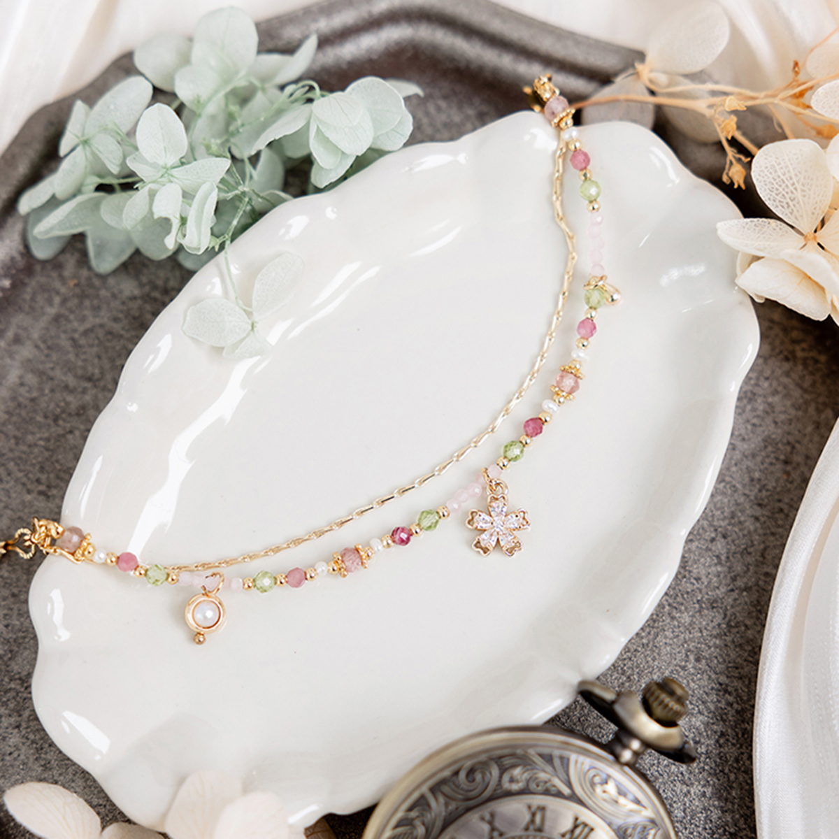 追逐光影的凡人 • 春 – 草莓晶 – 手鍊