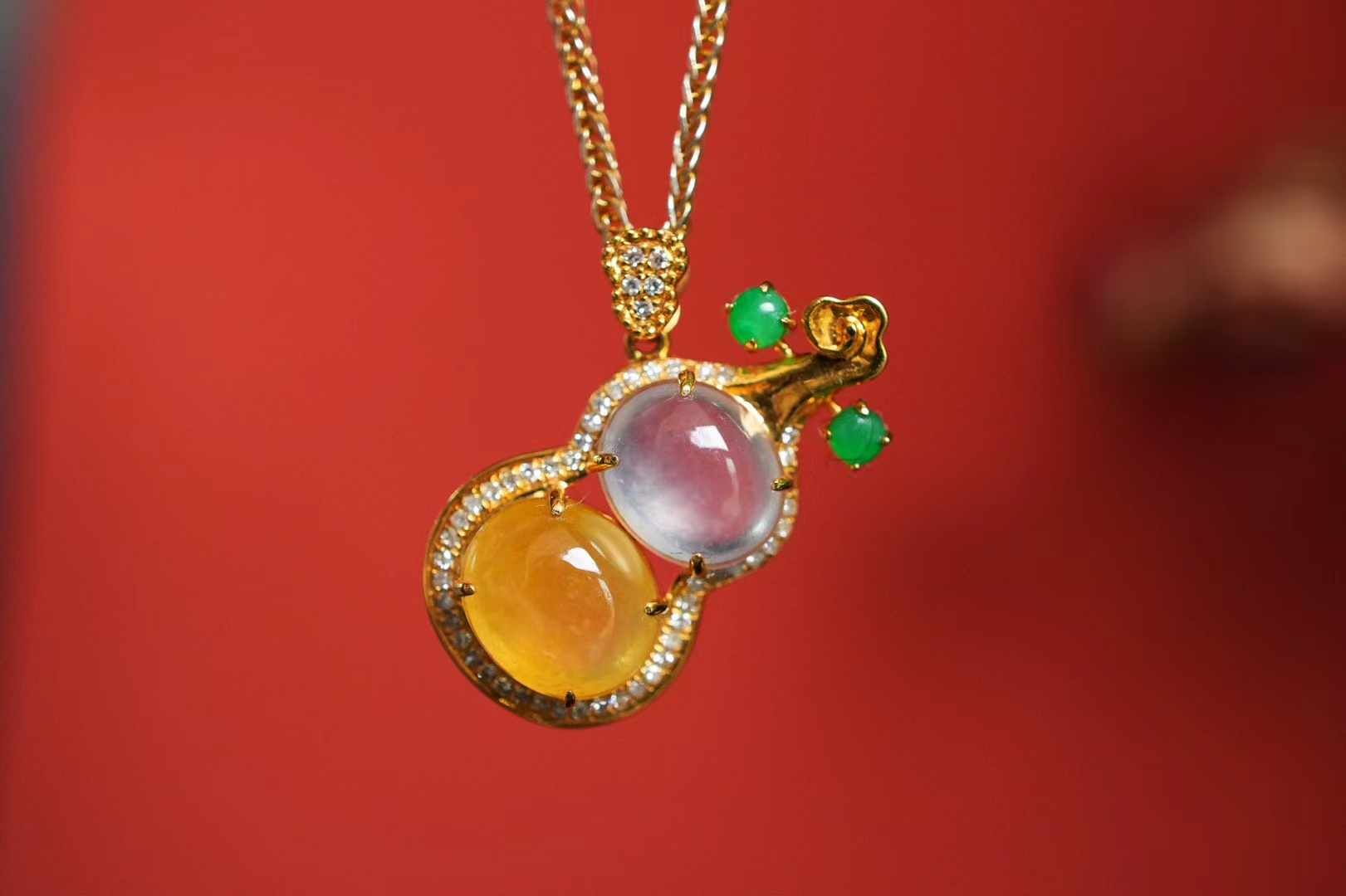 18820 翡翠設計款葫蘆吊墜