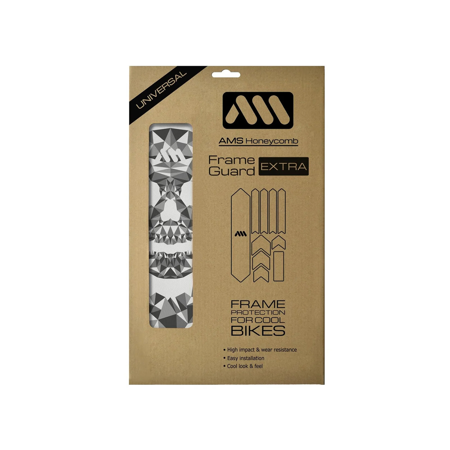 AMS Honeycomb Frame Guard Fractal/Skull (Extra for Trail, AM, Enduro, Freeride, and DH)