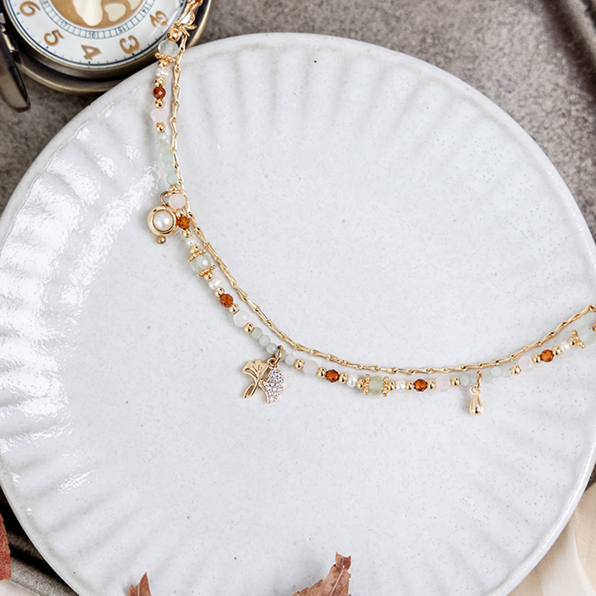 追逐光影的凡人 • 秋 – 葡萄石 – 手鍊