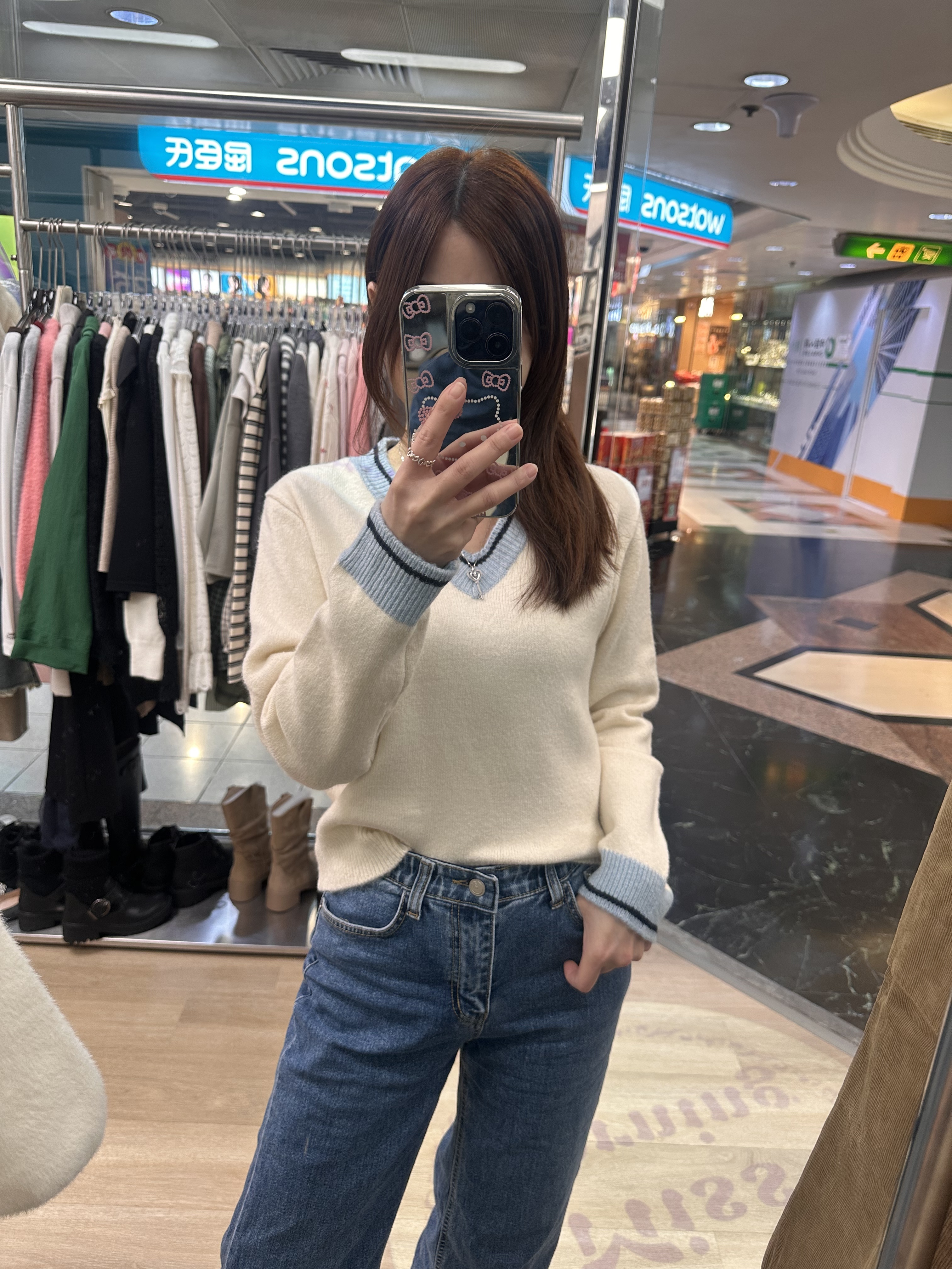 中薄軟熟V領款上衣(15042)一口價