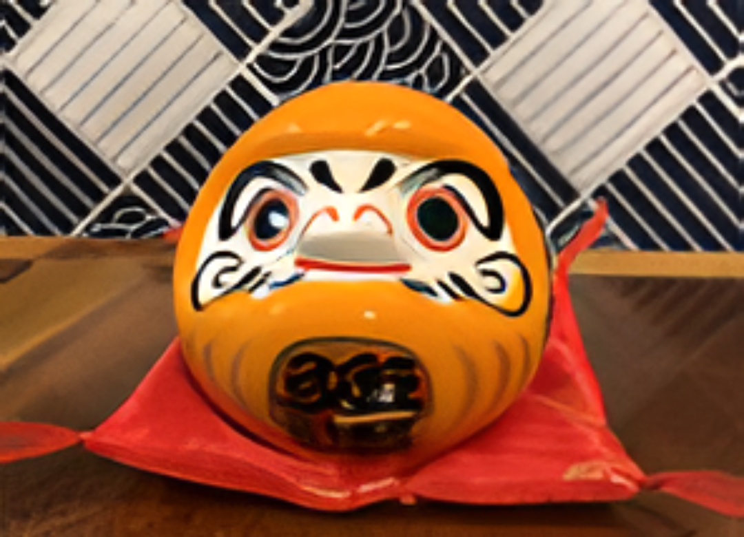 0119gz54-招財貓-迷你小達摩（橙）(A54)