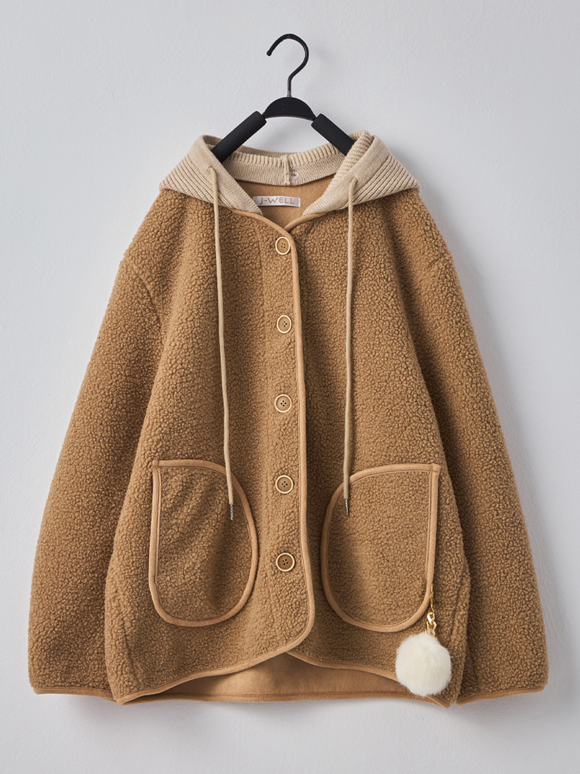 毛球針織外套織紋毛衣格紋法蘭絨蛋糕長裙