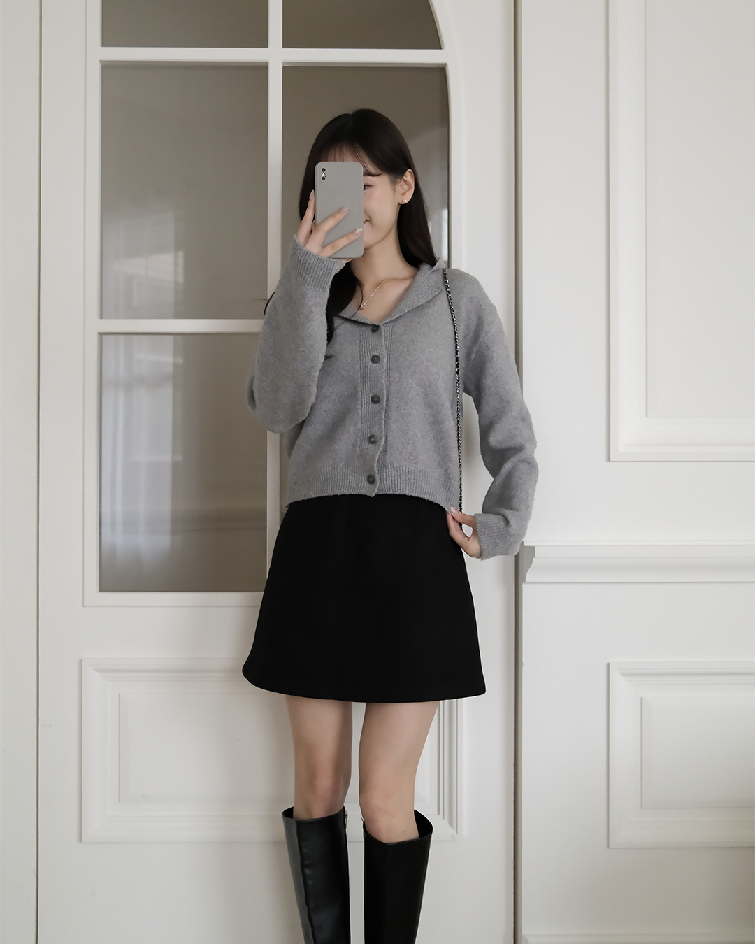 🚀當日出貨 Serena羊毛 A 字修身短裙 ( 2 colors)