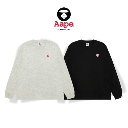 AAPE heart long sleeve tee 愛心 薄長袖