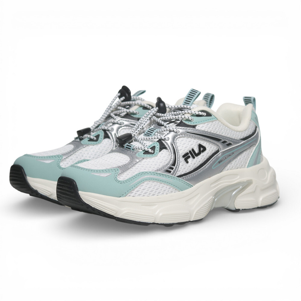 FILA 慢跑鞋 TERRANOVA 白銀綠 復古 抽繩 運動鞋 女 5J312A640