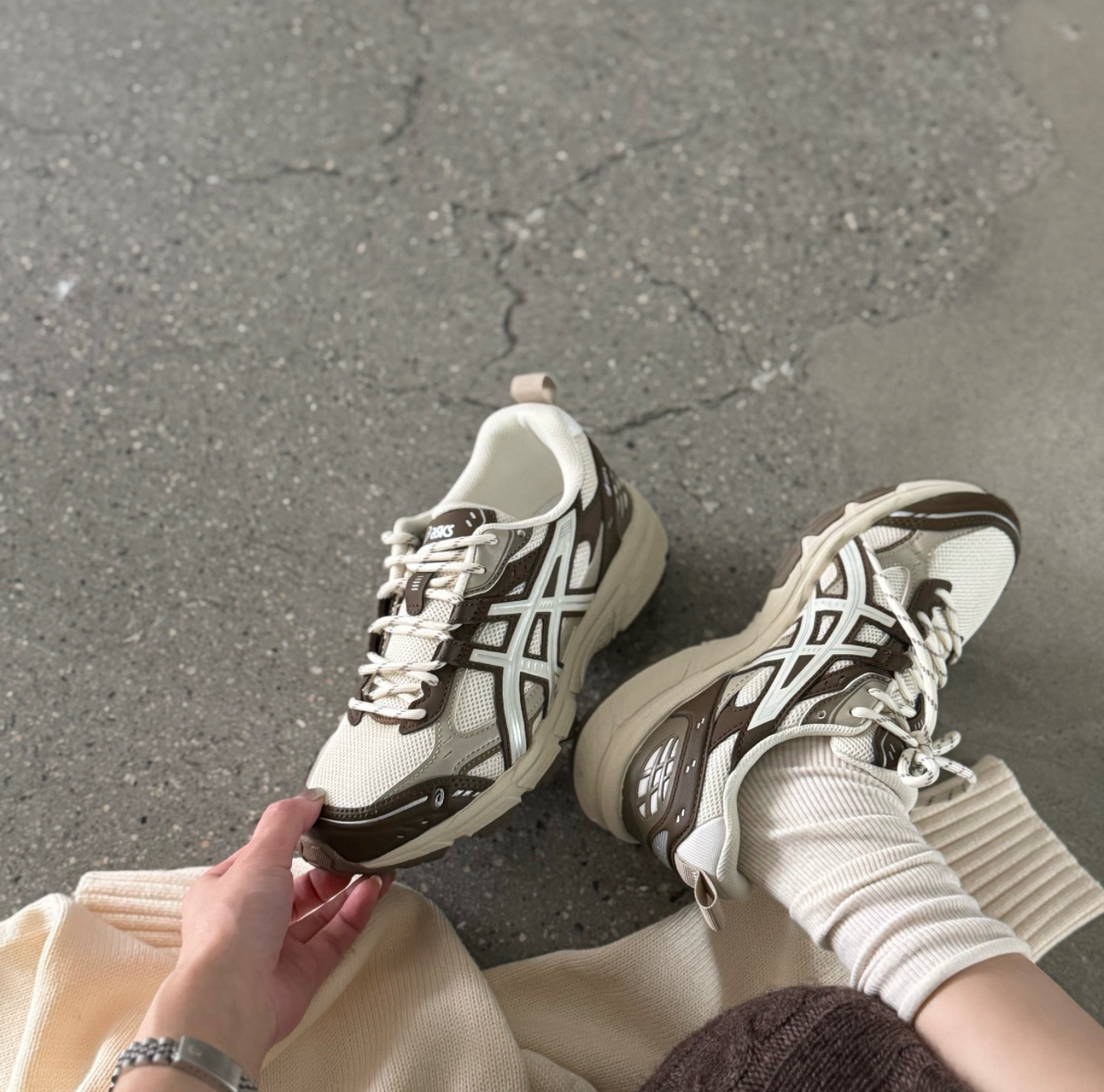 ASICS Gel-NUNOBIKI 琥珀流光 奶油白棕 抹茶棕 復古 慢跑鞋 老爹鞋 機能風 1203A536-106/預購