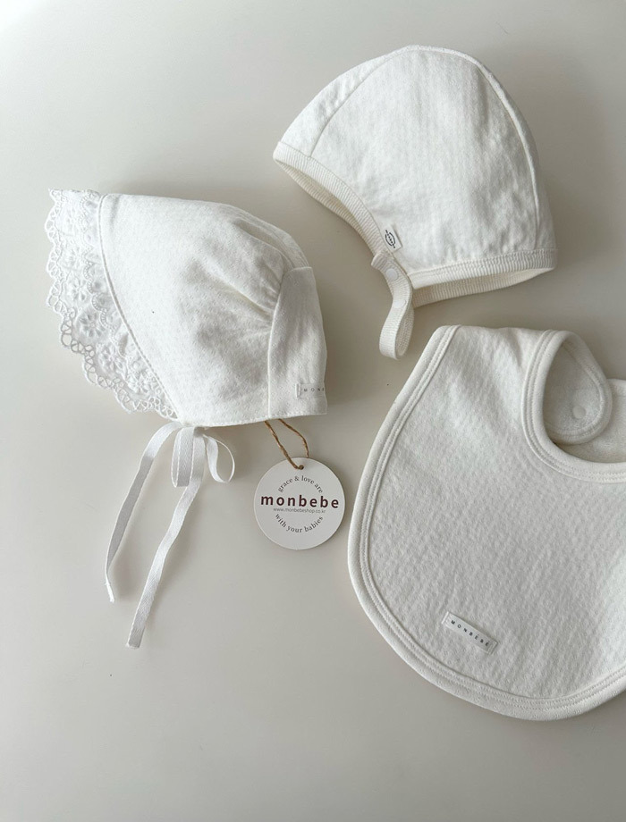 正韓春Monbebe 兩色蕾絲花邊帽