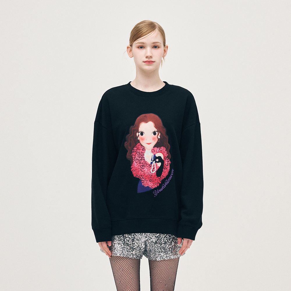 【直播】YOUK SHIM WON LX011935 印花圖案圓領衛衣