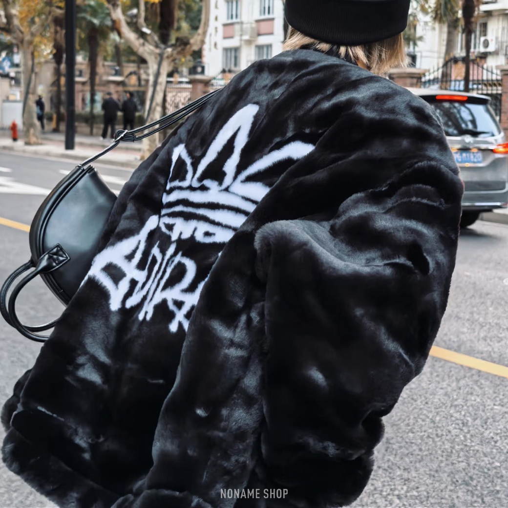 ADIDAS ORIGINALS FUR JACKET 復古 手繪 LOGO 保暖 毛毛 外套 兩色 (男/女同款)
