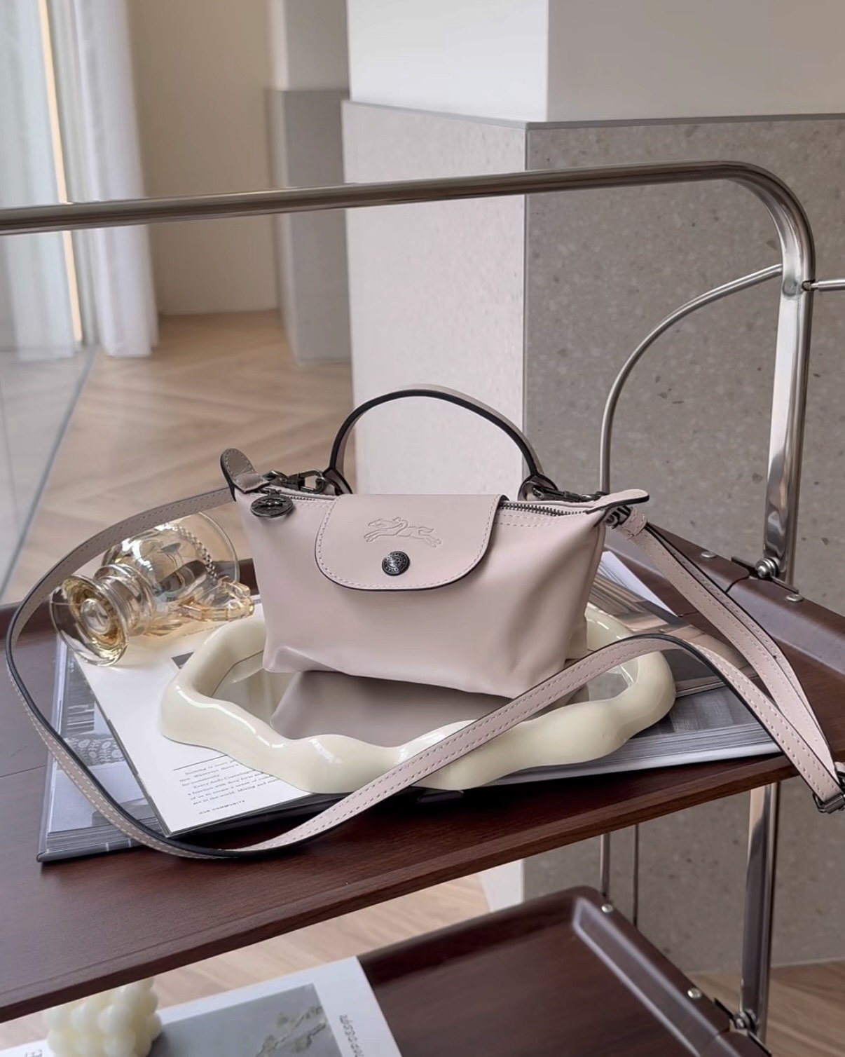 LONGCHAMP｜LE PLIAGE XTRA 迷你餃子包 裸粉色