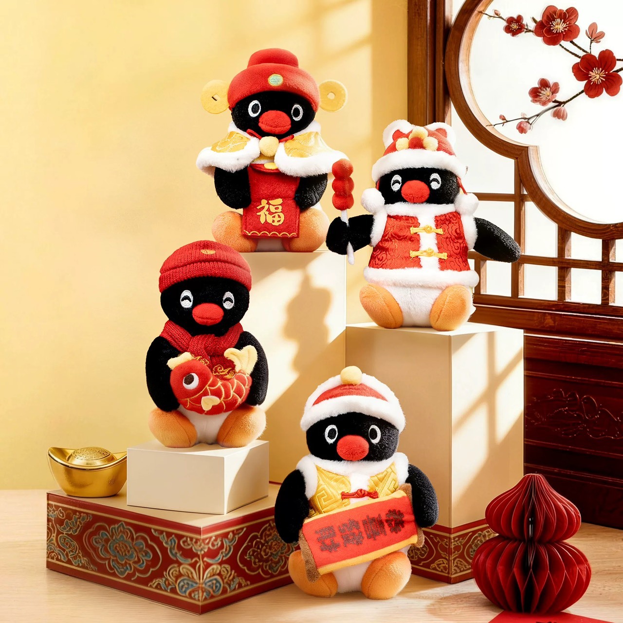 PINGU 新春恭喜發財系列 毛絨掛件