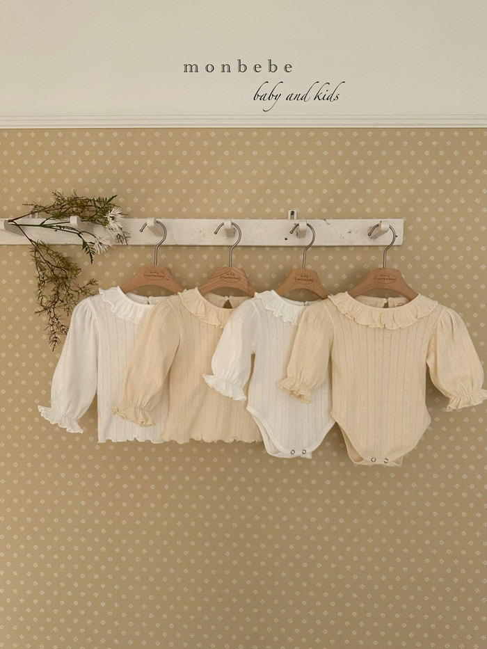 正韓春Monbebe 兩色星空花邊包屁衣