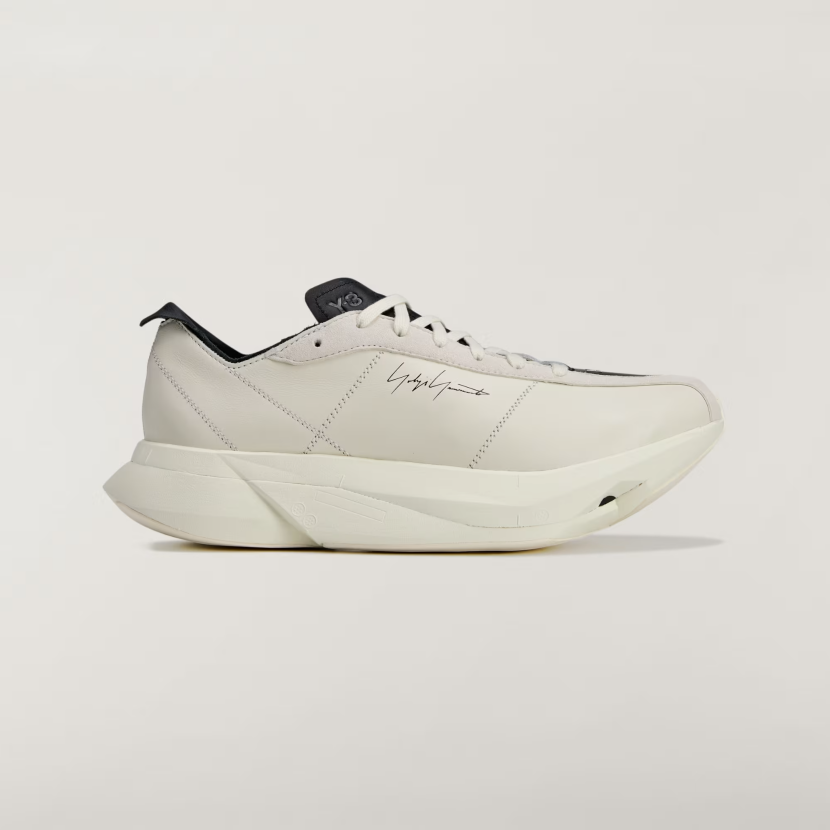 【 Y-3 ADIOS PRO 3.0 LX 頂級皮革跑鞋 - 米白 】