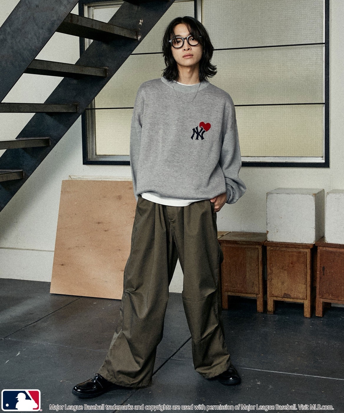 #日本限定預購 MLB 大聯盟限定款 愛心 圓領針織衫 六色