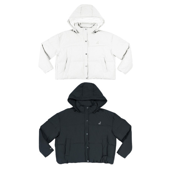 KANGOL 外套 黑 白 時尚科技 保暖外套 女 6552144000 6552144020