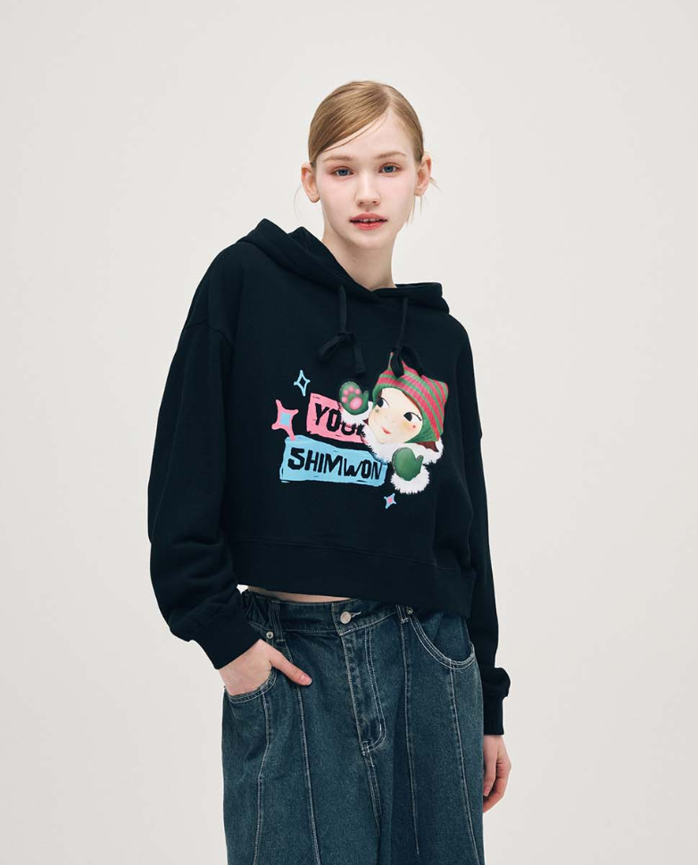 【直播】YOUK SHIM WON LX011938 有帽短版衛衣