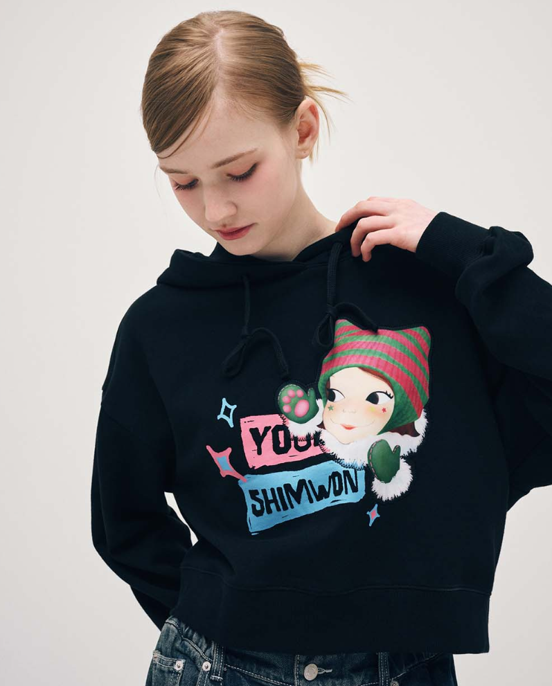 【直播】YOUK SHIM WON LX011938 有帽短版衛衣