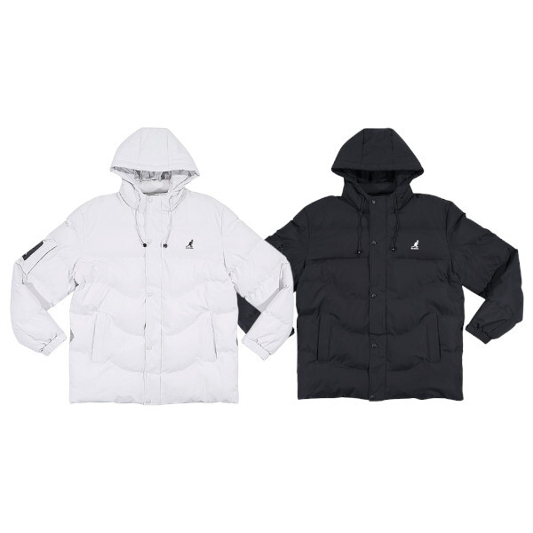 KANGOL 外套 黑 奶灰 科技保暖 防風 連帽外套 中性 6555144009 6555144020