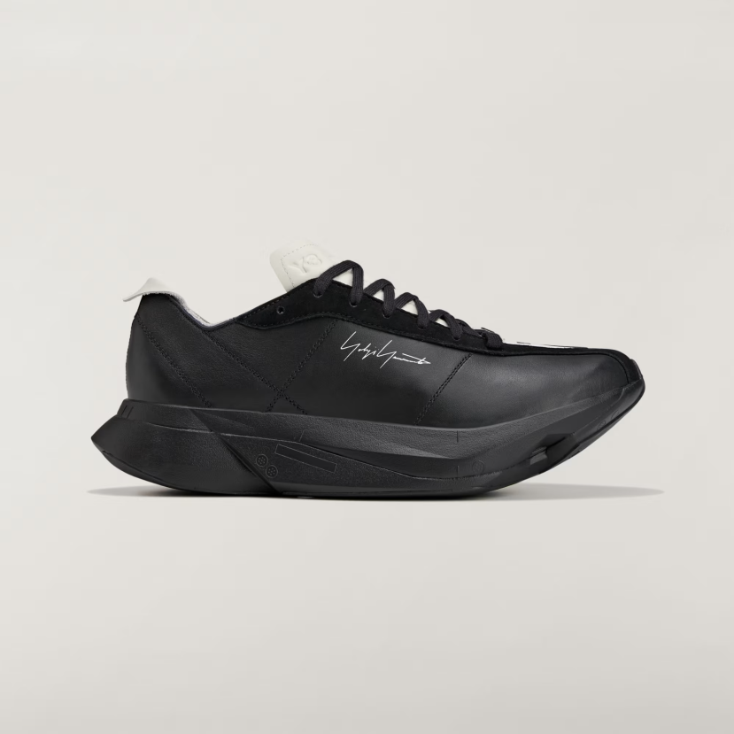 【 Y-3 ADIOS PRO 3.0 LX 頂級皮革跑鞋 - 黑 】