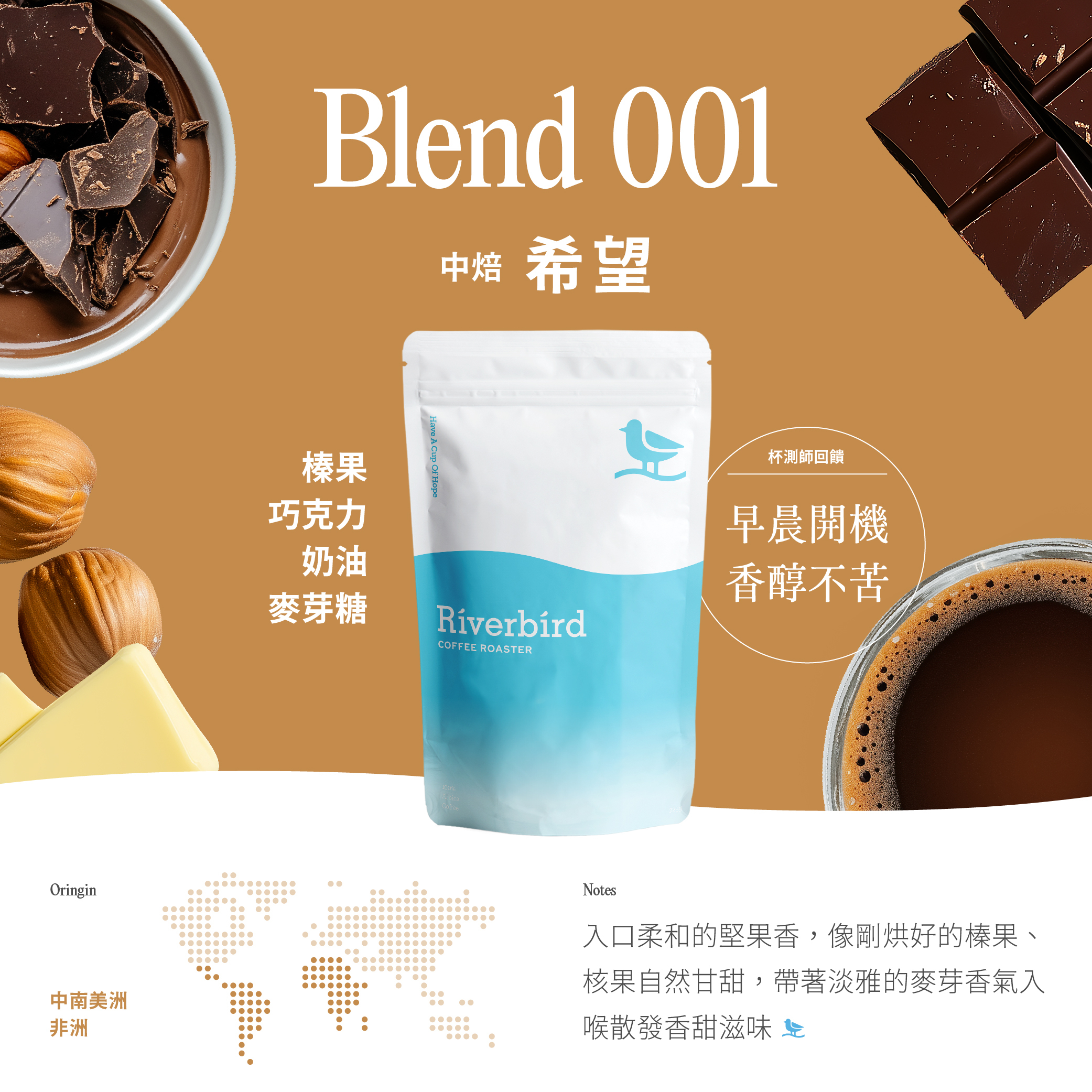 【Riverbird Blend】《225g》001 希望 中焙 第2件11元