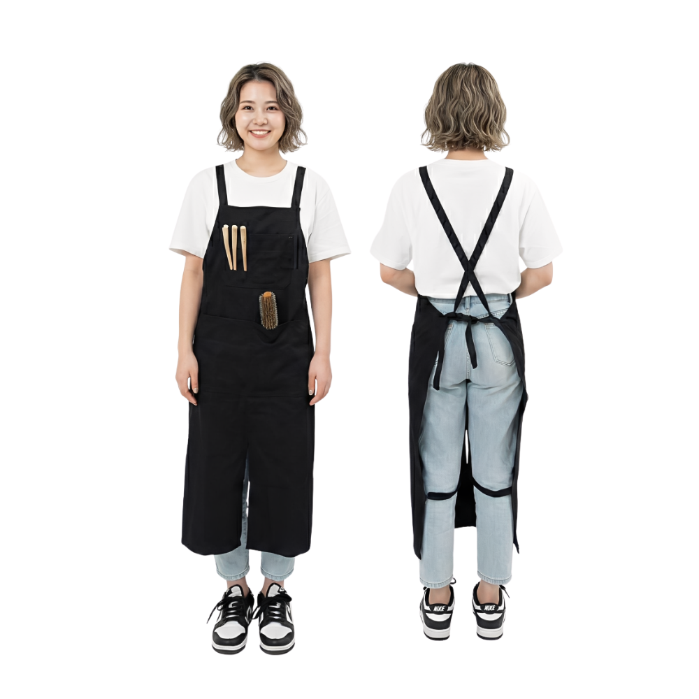 後交叉開岔綁腳工作服