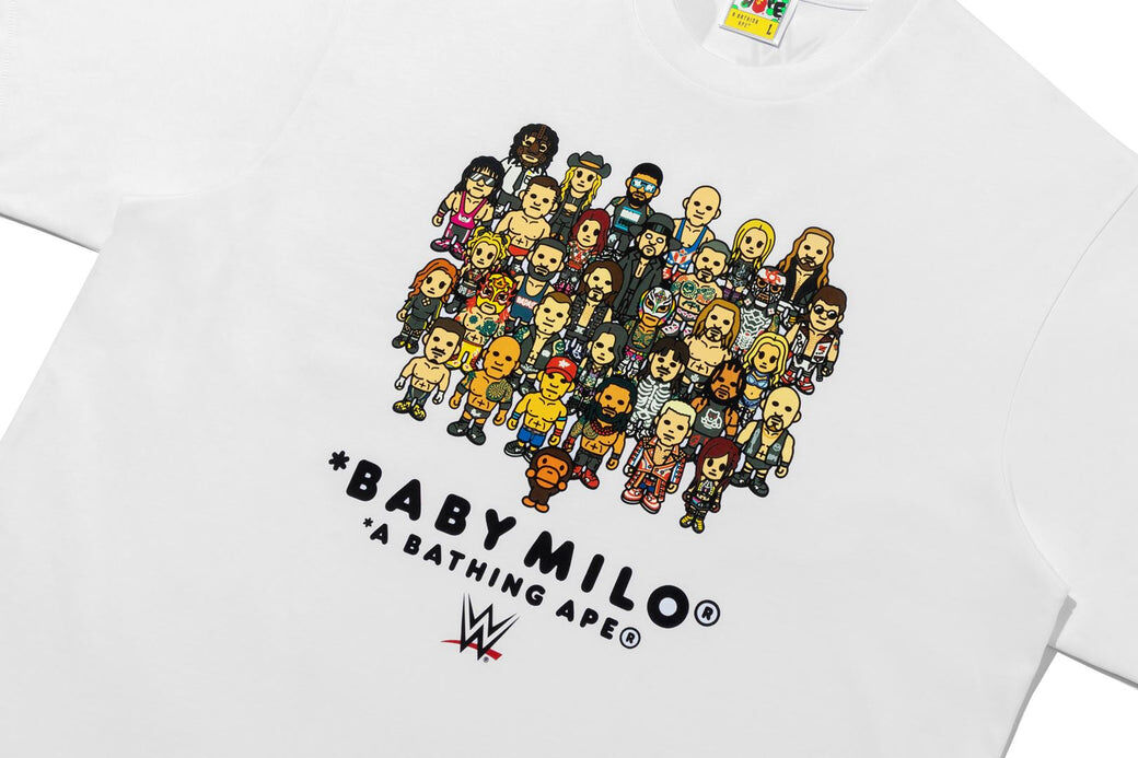 2025AW A BATHING APE BAPE X WWE WRESTLERS BABY MILO RELAXED FIT TEE 聯名 摔角 短T 現貨 2L73-110-920