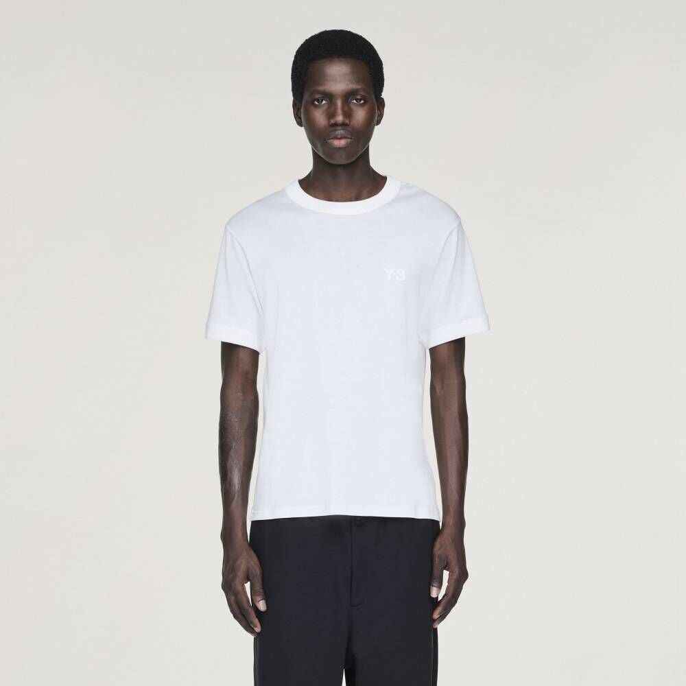 【 Y-3 SLIM SS TEE 修身棉質短TEE - 白 】