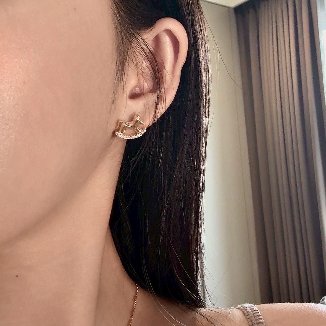 Gy馬年限定款”金鑽小木馬耳釘